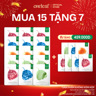   ONE LEAF x KOL  Combo 15 Tặng 7 Miếng Mặt Nạ Hỗ Trợ Cấp Ẩm Dưỡng Sáng Phục Hồi  KHÔNG HỘP  