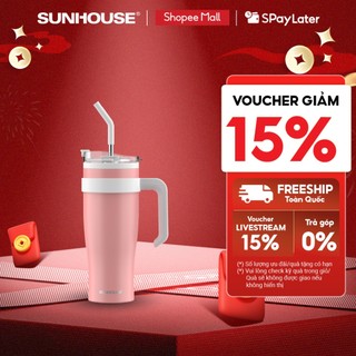  Bình giữ nhiệt Stay Hydrate 1200ml Sunhouse KS-TU1200SP - Inox 304 - Giữ nhiệt đến 8h - Ống hút tiện lợi 