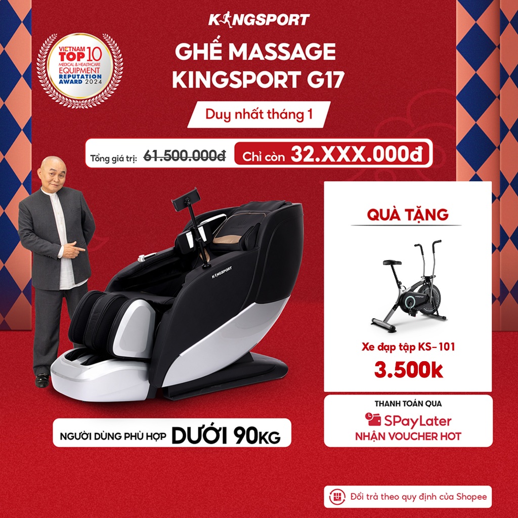 Ghế massage KINGSPORT G17 công nghệ massage Kingtech Touch Pro, công nghệ massage sóng âm