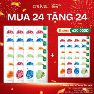  Mua 24 Tặng 24 miếng mặt nạ One Leaf Hỗ Trợ Dưỡng Sáng Cấp Ẩm Phục Hồi  KHÔNG HỘP  