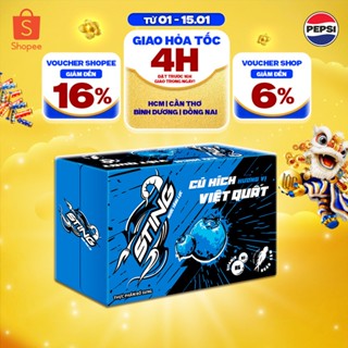  HỎA TỐC  Thùng 24 Lon Nước Tăng Lực Sting Xanh Việt Quất  320ml lon  