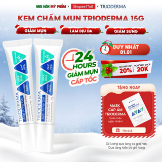  Combo 2 kem giảm mụn Trioderma Anti Acne Gel mờ thâm mụn làm dịu da 15g 