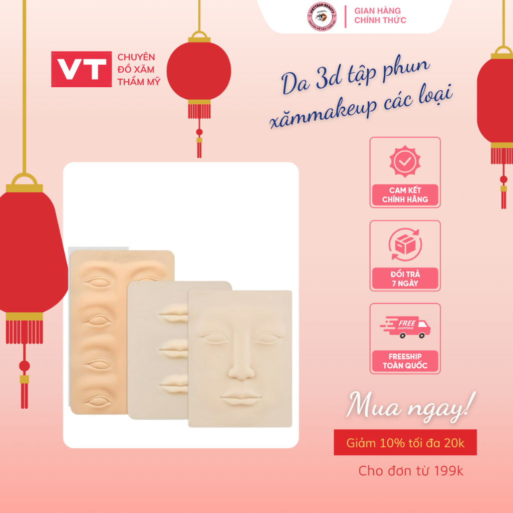 Da 3d tập phun xămmakeup các loại combo 10 miếng