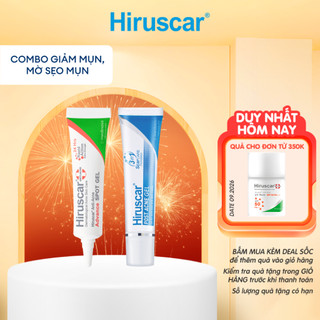  Bộ Gel giảm mụn nhanh 24h và Gel làm mờ sẹo mụn thâm mụn Hiruscar Post Acne 10g 
