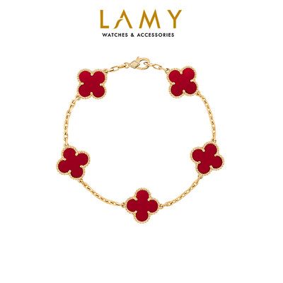 Vòng tay nam nữ LAMY Flower Clover Bracelet Gold 2266