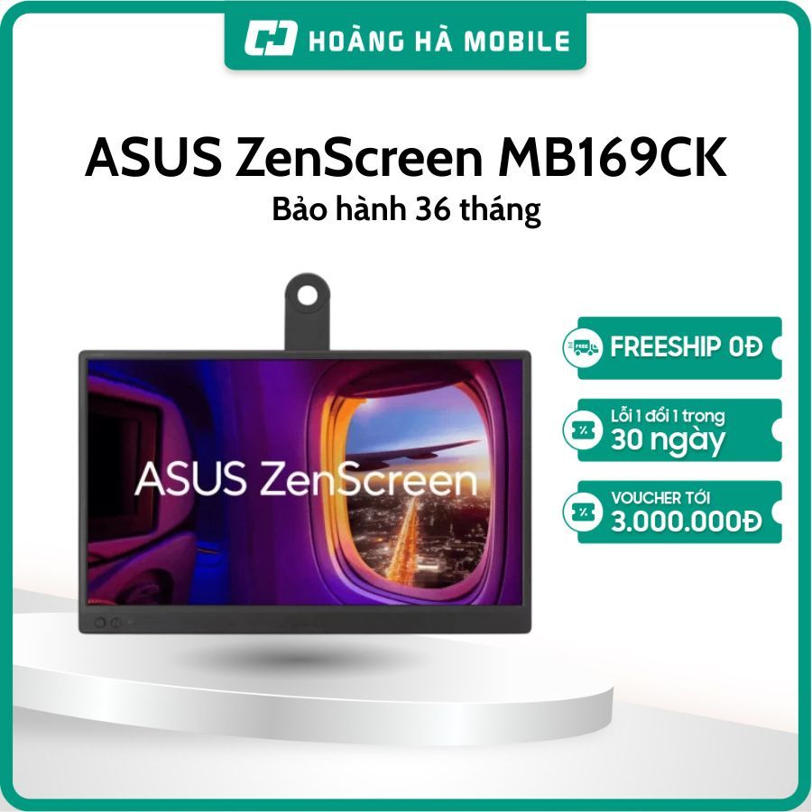 Màn hình di động ASUS ZenScreen MB169CK (15.6 inch/FHD/IPS/60Hz/5ms) - Bảo hành chính hãng 36 tháng