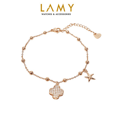 Vòng tay nữ LAMY Lucky Four Leaf Star Rose Gold Bracelet 2241