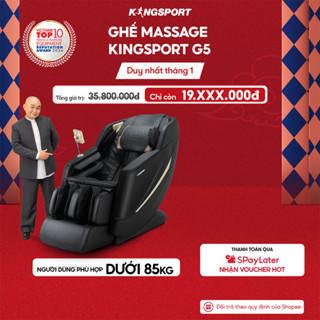  Ghế massage KINGSPORT Standard G5 BLACK cao cấp con lăn 3D với 8 bài tập massage chuyên sâu 