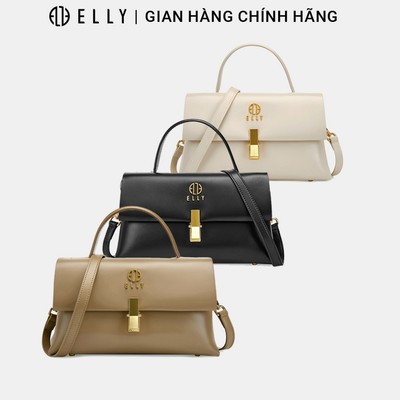 Túi xách nữ da thật ELLY ET141 túi hand bag cao cấp xách tay thời trang sang trọng