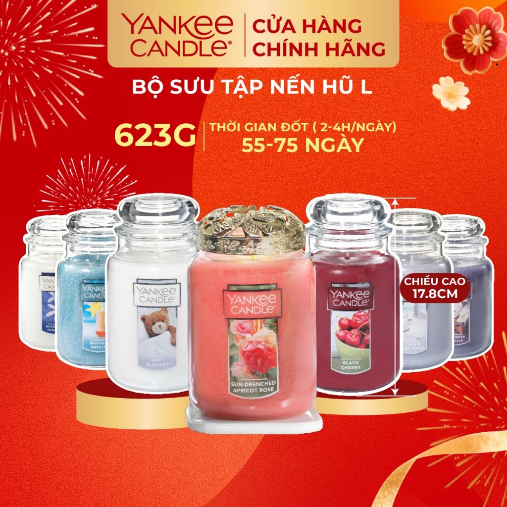  Nến thơm hũ Yankee Candle size L - BST mùi hương đặc biệt  623g  