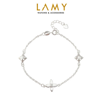 Vòng tay bạc nữ LAMY Leaf Bracelet Silver 2172 - Vòng tay bạc s925 cao cấp