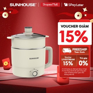  Lẩu điện mini đa năng Sunhouse 1,6L  SHD4516  - 2L  SHD4517  - Đa năng 4in1 - Lòng nồi inox 304 - Tích hợp tay cầm 