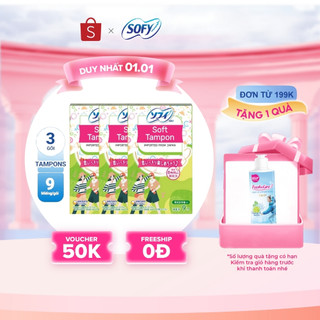  Bộ 3 Băng vệ sinh siêu thấm Sofy Soft Tampon Super  Regular Tampon  Superplus Tampon  Hàng nhập khẩu  