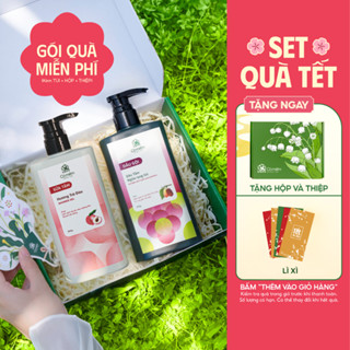   Set Quà Tặng  Combo Sữa Tắm & Dầu Gội Cỏ Mềm - Hộp quà tặng Cô Giáo To Đẹp Ý Nghĩa 