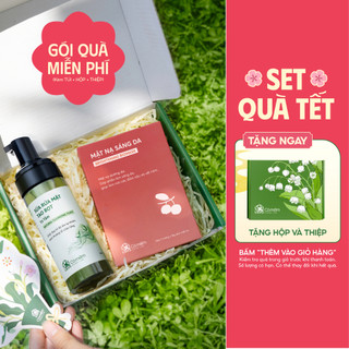   Set Quà Tặng  Combo Sữa Rửa Mặt & Hộp 5 Miếng Mặt Nạ Thạch Dừa | Hộp Quà Tặng Mẹ Vợ Cô Giáo Ý Nghĩa 