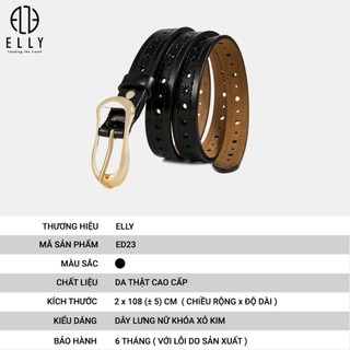 [Deal sang chảnh]  Dây lưng nữ cao cấp da thật ELLY – ED23