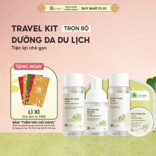  Set Mỹ Phẩm TravelKit Skincare Chăm Sóc Mọi Loại Da Tơ Tằm Rau Má Cỏ Mềm 