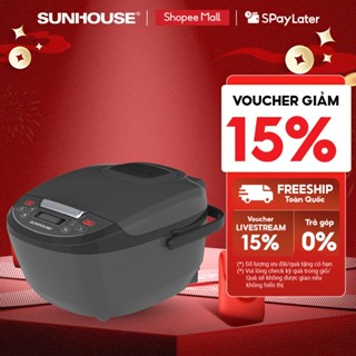  Nồi cơm điện tử 1.8L Sunhouse SHD8909B - 6 chế dộ giữ ấm  12 tiếng - Mâm nhiệt lớn cơm dẻo chín đều 