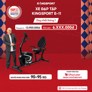  Xe đạp tập KINGSPORT E-11 đồng hồ điện tử thông minh kháng lực từ tính với 8 cấp độ 