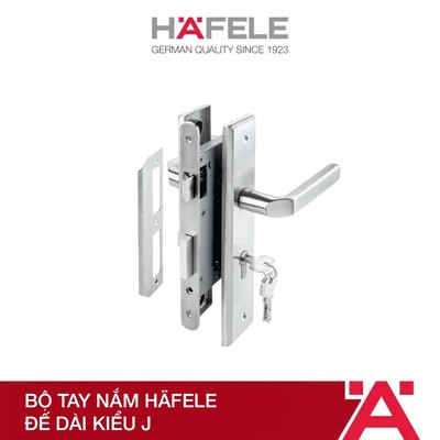 Bộ tay nắm Hafele đế dài kiểu J (Tay nắm - thân khóa - ruột) 499.62.501