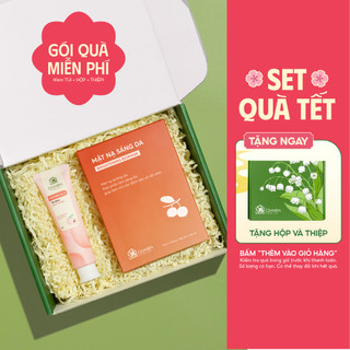   Set Quà Tặng  Combo Kem Dưỡng Da Tay Và Hộp 5 Miếng Mặt Nạ Thạch Dừa Tặng Cô Giáo 