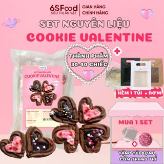  Set Nguyên Liệu làm Crinkle Cookie mix 3 vị Bánh Quy Valentine thành phẩm 30-40b - nhà 6SFOOD 