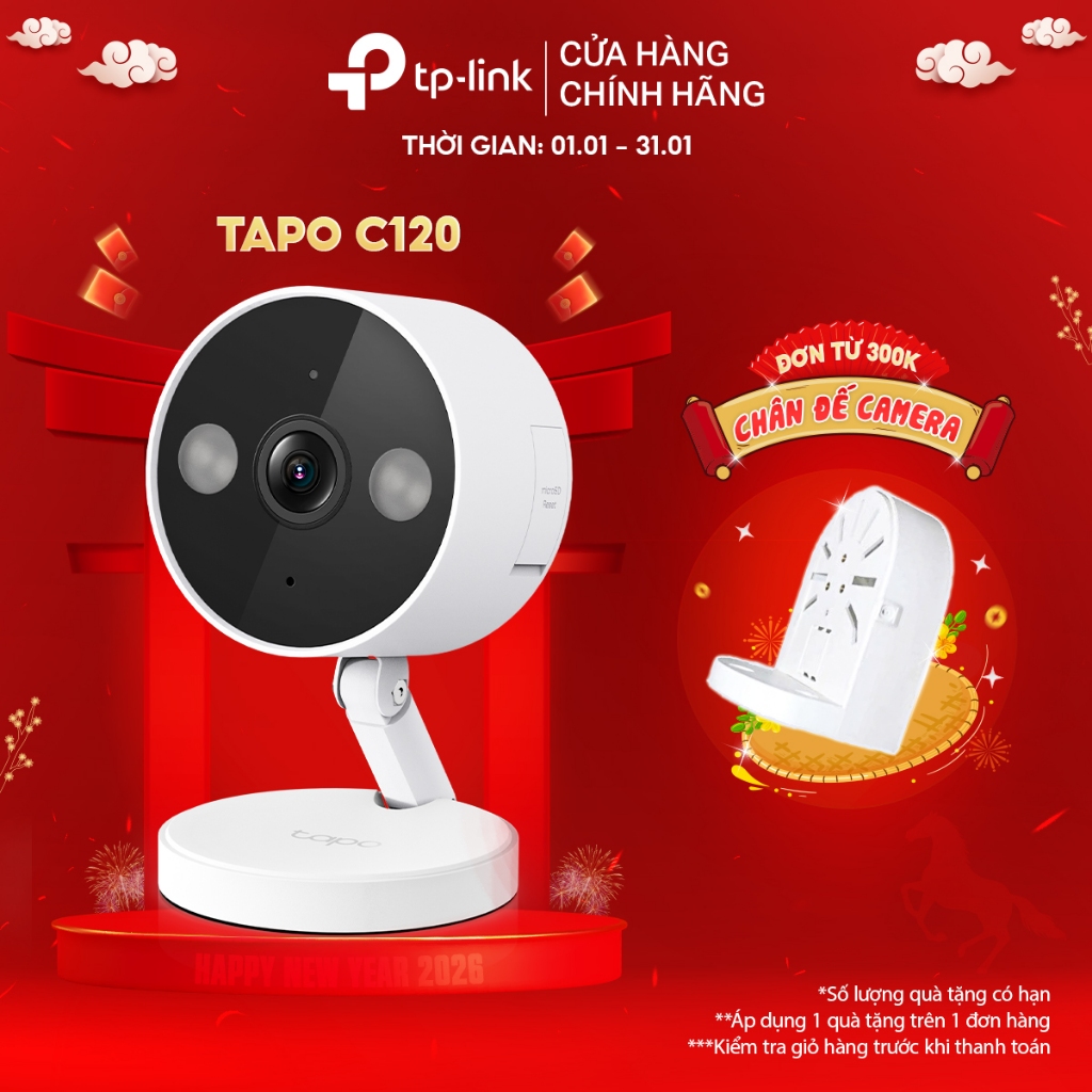 [Hỏa Tốc] Camera Wifi Trong Nhà/Ngoài Trời TP-Link Tapo C120 / C125 Chống Nước, Đế Nam Châm, Độ Phân