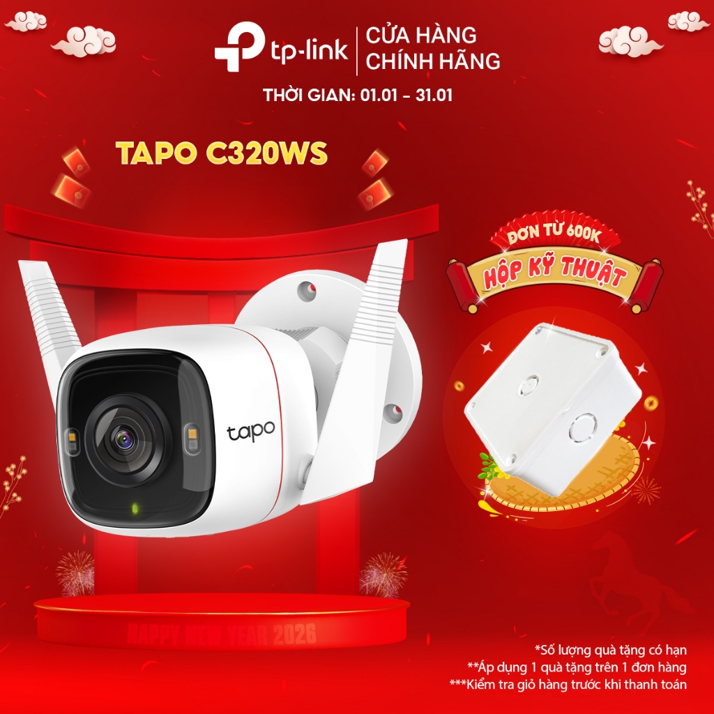 [Độ Phân Giải 2K, Nhìn Đêm, Chống Nước] - TP-Link Tapo C310 / C320WS / C120 | Có App Điều Khiển | 6.
