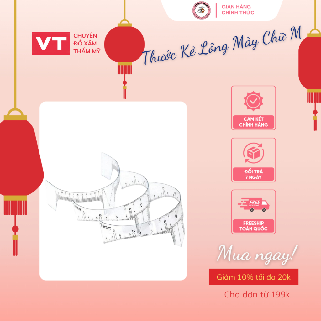 Thước Kẻ Lông Mày Chữ M