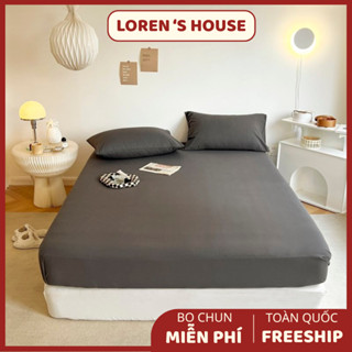  Bộ vỏ chăn ga giường thun lạnh COTTON TICI L'ORENHOUSE -Set 3 món ga gối màu trơn pastel phong cách Hàn Quốc đủ mọi size 