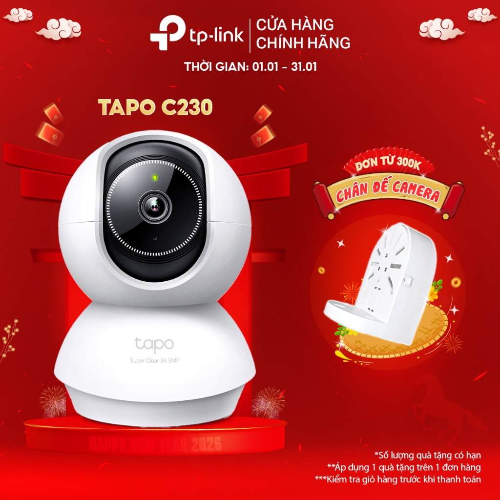 [Độ Phân Giải 3K] Camera Wi-Fi Trong Nhà TP-Link Tapo C230 | Thông Báo Thông Minh, Phát Hiện AI, Còi
