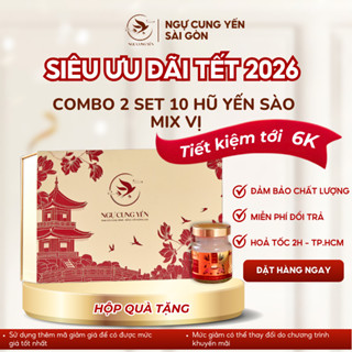  Ngự Cung Yến Sài Gòn - Set Yến Chưng Sẵn 10 Hũ 7 Vị Yến Tươi Cao Cấp Quà Tết 2026 Hũ 70ml 