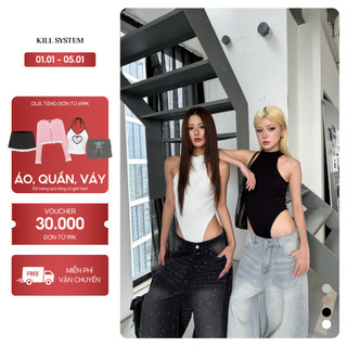 Áo bodysuit trơn cổ yếm tôn dáng IRINA - KILL SYSTEM 