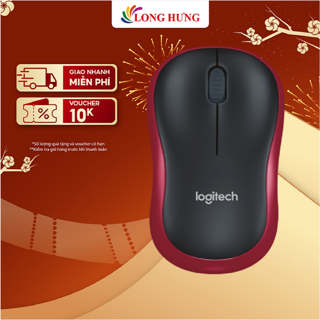 Chuột không dây Logitech M185 - Hàng chính hãng