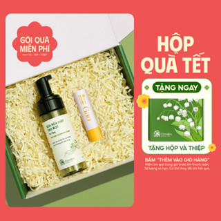   Hộp Quà Tặng  Combo Sữa Rửa Mặt Tạo Bọt Và Son Dưỡng Môi Thiên Nhiên Cỏ Mềm 