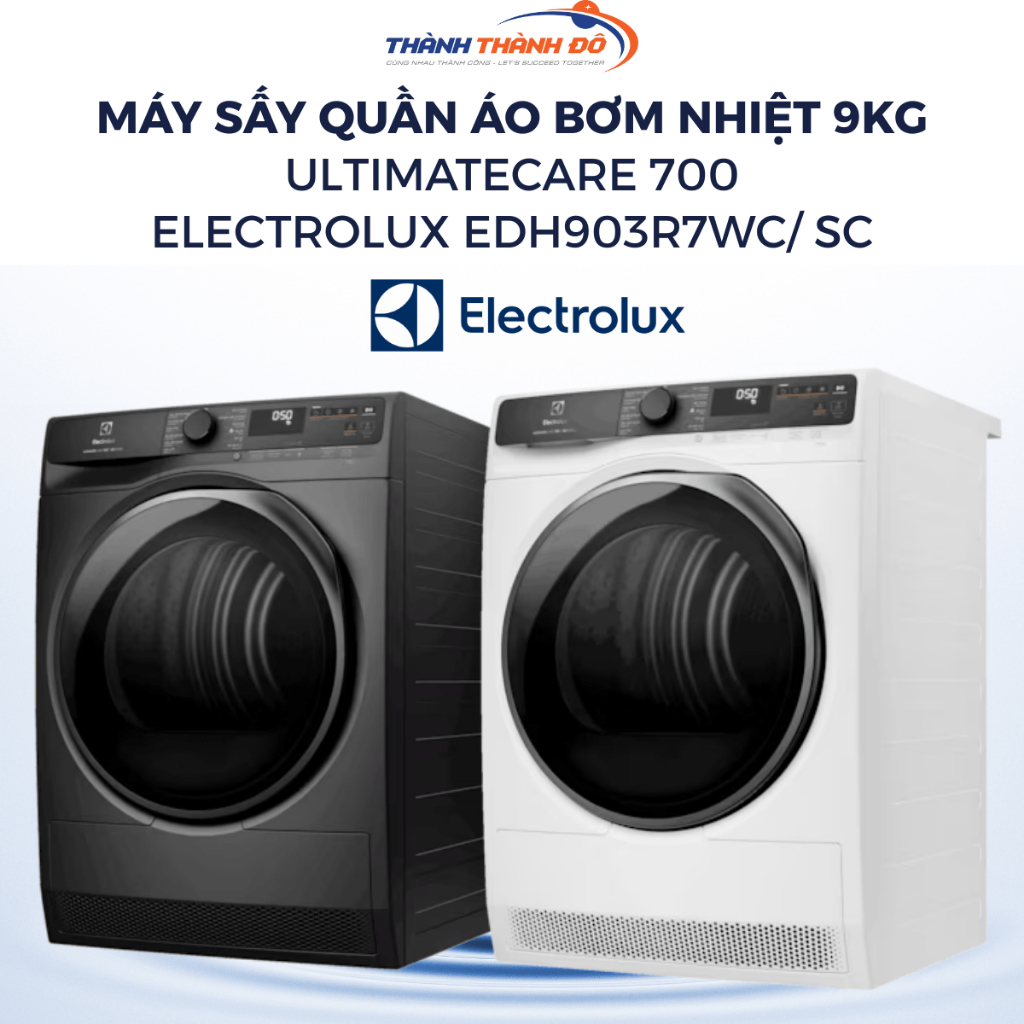 [HỖ TRỢ LẮP ĐẶT] Máy Sấy Bơm Nhiệt 9Kg Electrolux EDH903R7WC/ EDH903R7SC - UltimateCare 700 -Bảo Hàn