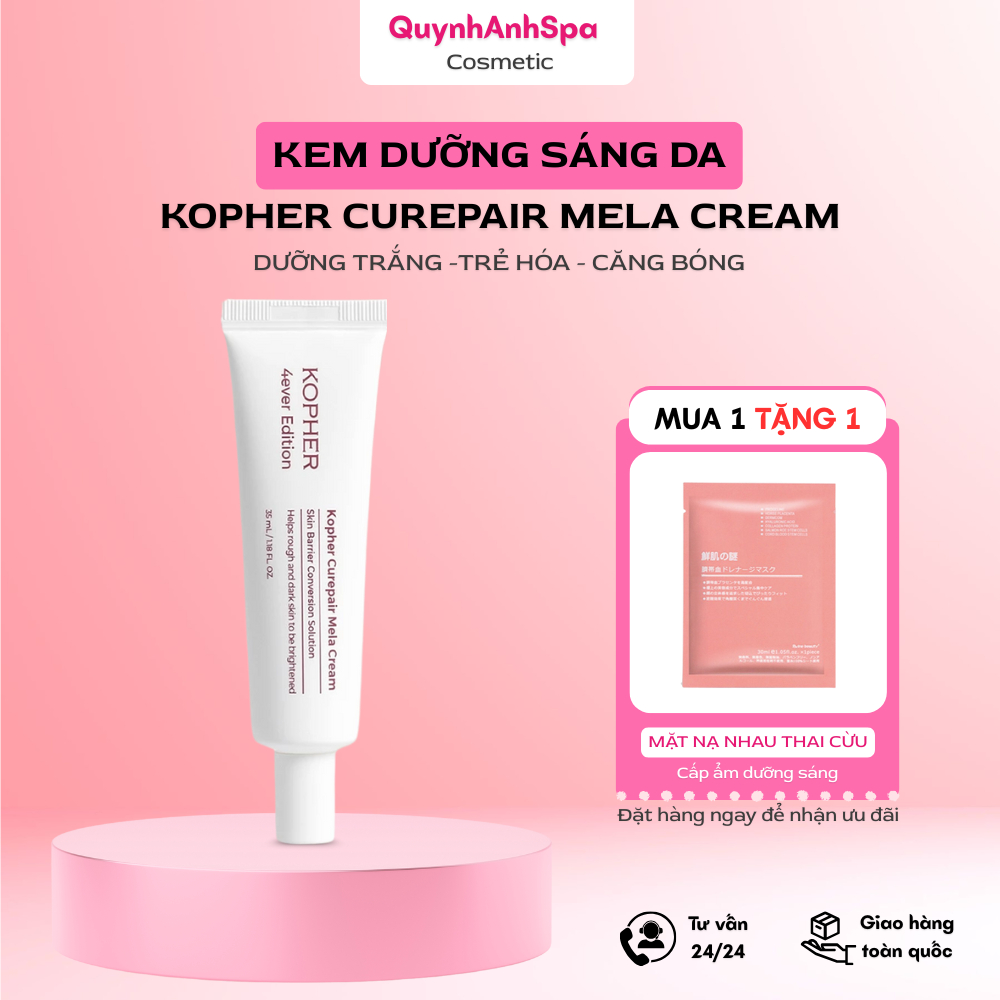 Kem Dưỡng Sáng Da KOPHER Curepair Mela Cream Giúp Trẻ Hóa, Dưỡng Trắng, Căng Bóng Da 35ml