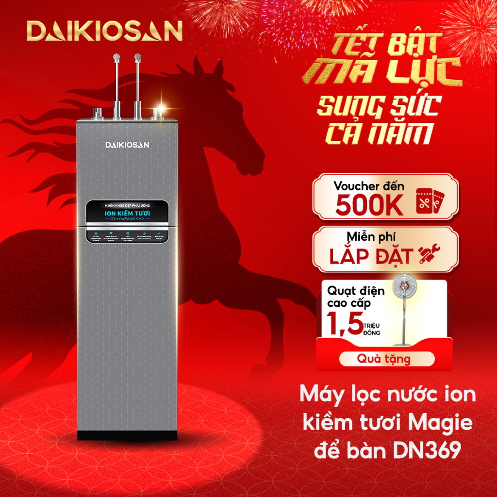 Máy Lọc Nước Daikiosan DN169 DN269 DN369 ION Kiềm Tươi Magie Từ Trường Giàu Hydrogen