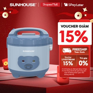  Nồi cơm điện 1.2L Sunhouse SHD8214 - 500W Gia đình 2-3 thành viên - Nút gạt tiện lợi - Lòng nồi phủ chống dính kép 