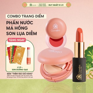   Tone Da Sáng Trọn Bộ Combo Makeup Trang Điểm Tự Nhiên Son Lụa Diễm Phấn Nước Kem Trang Điểm Cỏ Mềm 