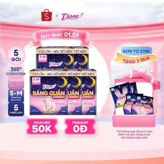   V  Bộ 5 Diana Băng Quần Beauty Hip size S-M 5 chiếc gói 