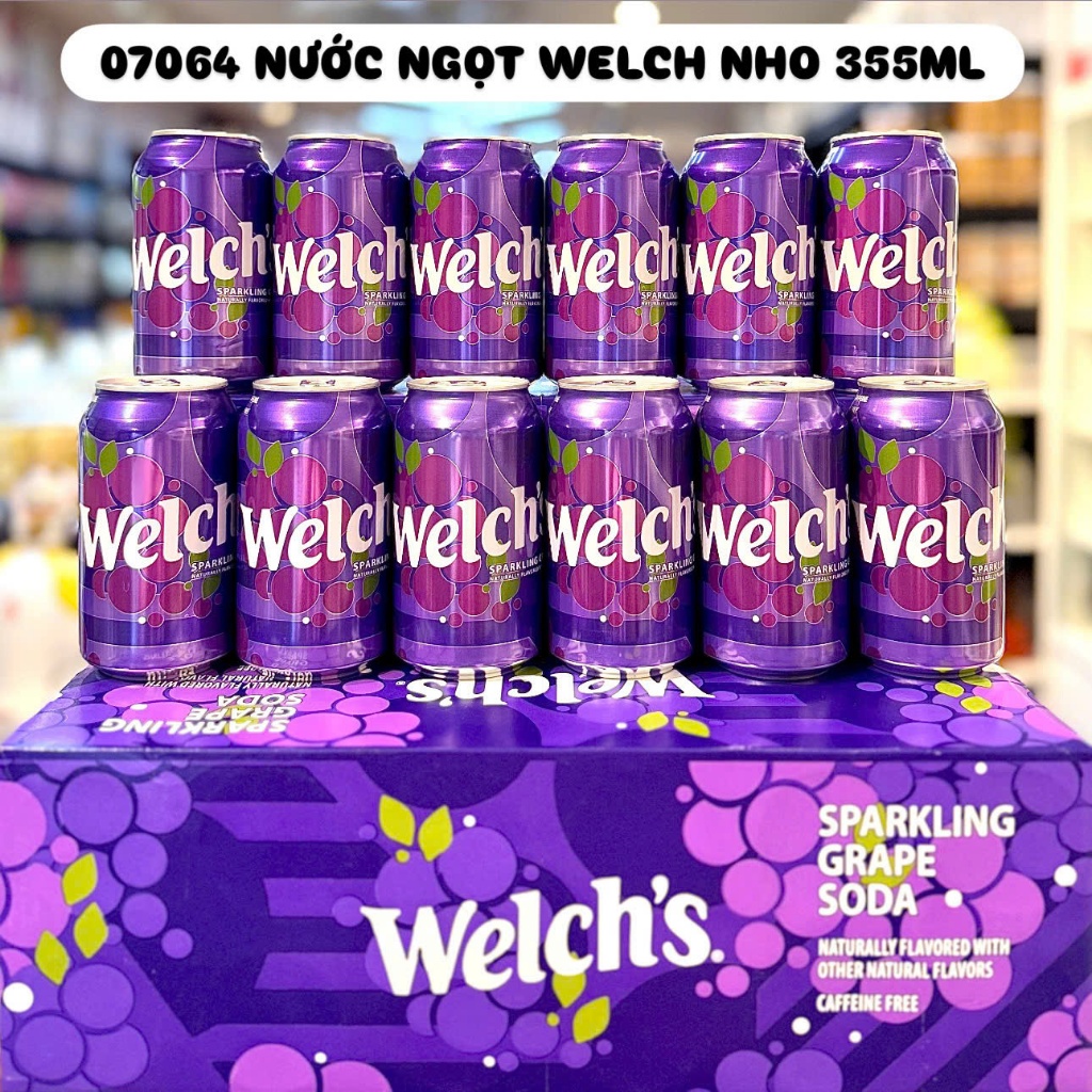 [HỎA TỐC - CÂY 12 LON] Nước ngọt Welchs nho , welchs dâu , xá xị , coca , fanta