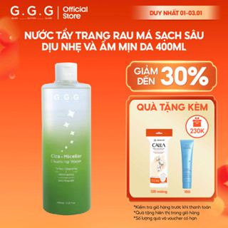   KOL  DATE 08 2026  Nước Tẩy Trang Rau Má Làm Sạch Sâu Và Mát Dịu Da G.G.G Cica Micellar Cleansing Water 400ml 