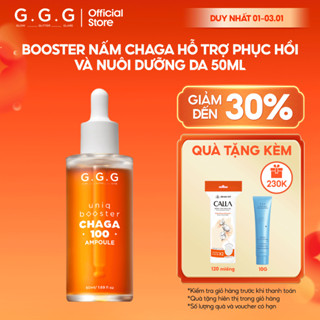   KOL  Booster Nấm Chaga Dịu Da Và Cấp Ẩm Chuyên Sâu G.G.G Uniq Booster Chagga 100 Ampoule 50ml 