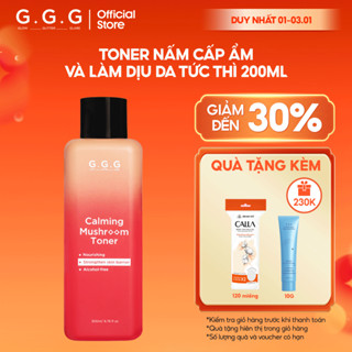   KOL  Toner Nấm Chaga Không Cồn Cấp ẩm Và Dịu Da G.G.G Calming Mushroom Toner 200ml 