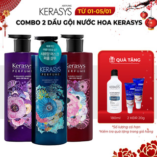  Combo 2 chai dầu gội nước hoa Kerasys Perfume Hàn Quốc dưỡng ẩm phục hồi tóc hư tổn chẻ ngọn 600ml 
