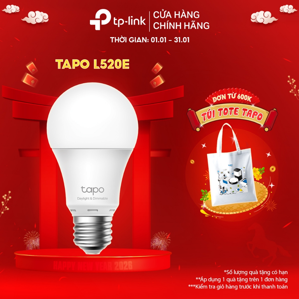 [Hỏa Tốc] Bóng Đèn Wifi Thông Minh TP-Link Tapo L510E / L520E Điều Chỉnh Độ Sáng