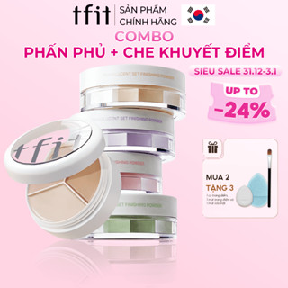  Combo che phủ Tfit Kem che khuyết điểm 3 trong 1 15g và Phấn phủ kiềm dầu cho da ráo mịn 7g 