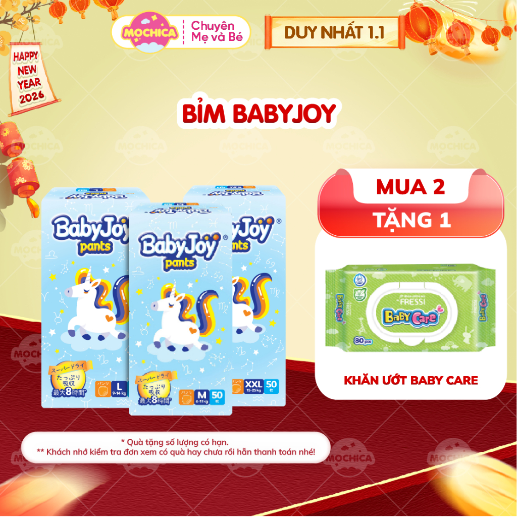 KOL-Tã/bỉm Quần Cao Cấp Bobby Baby Joy size M50/L50/XL50/XXL50 siêu mỏng _ Mochica _Mochica