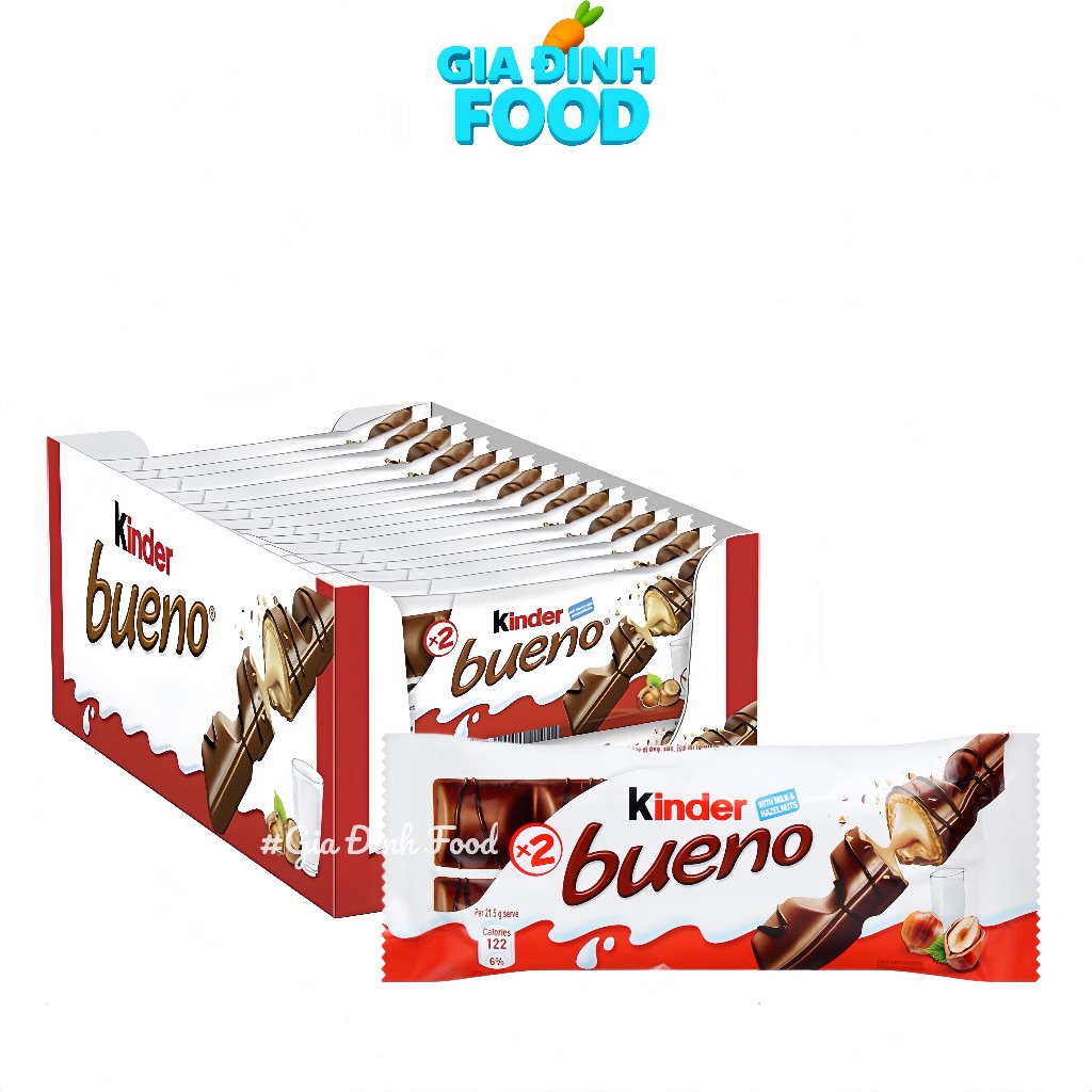 BÁNH Socolate Kinder Bueno Nhân Hạt dẻ - 43gr